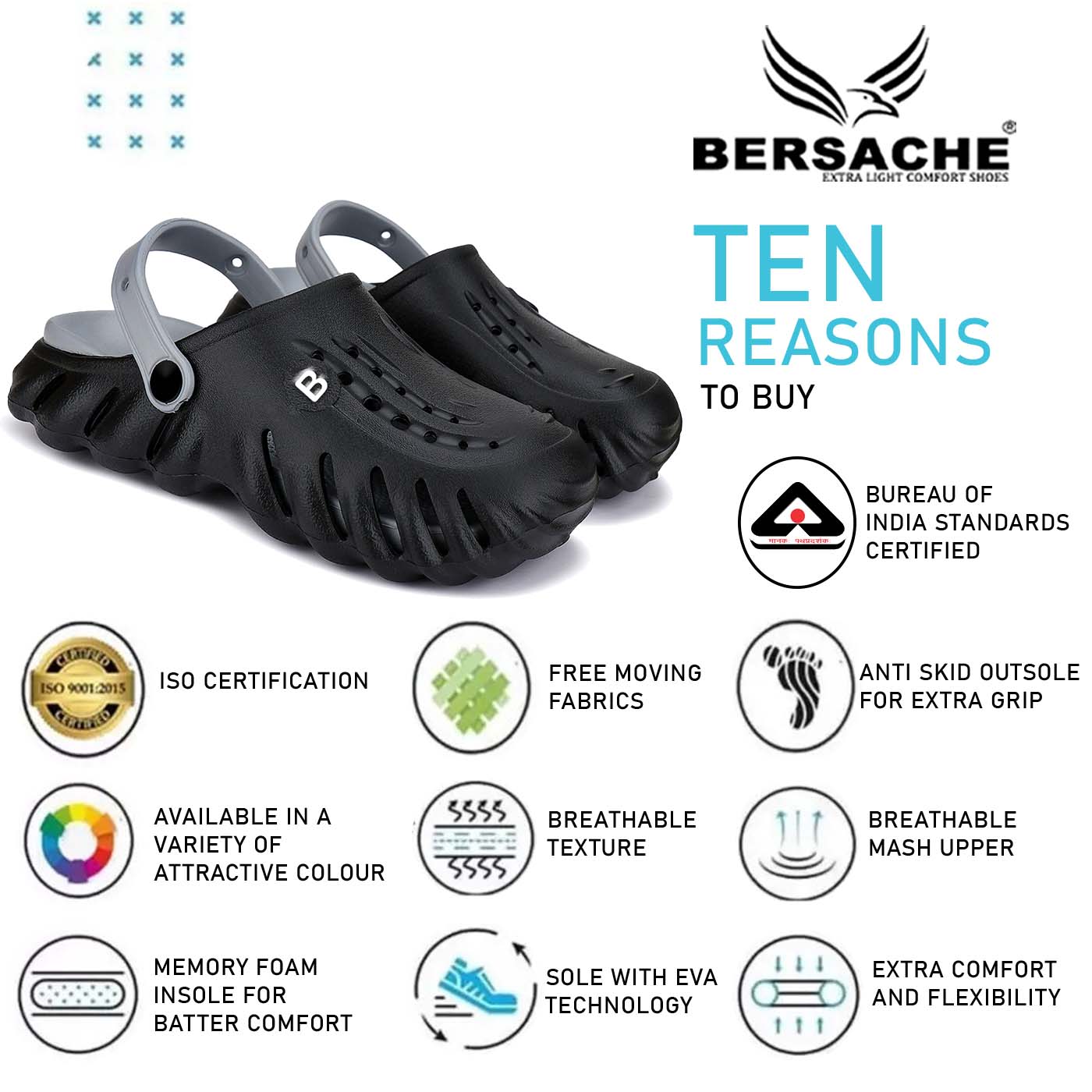 Bersache Comfortable Stylish Flip Flop For Men (6004-Black)