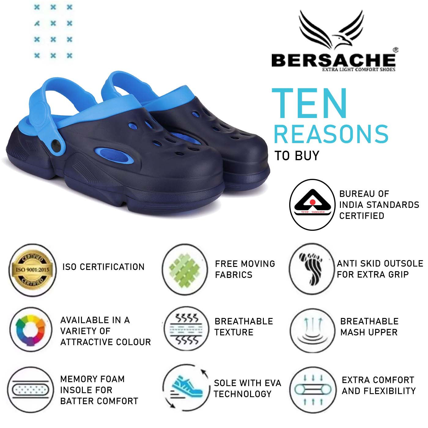 Bersache Comfortable Stylish Flip Flop For Men (6033-Blue)