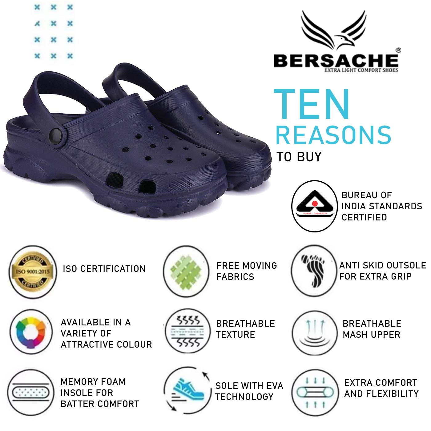 Bersache Comfortable Stylish Flip Flop For Men (6035-Navy)