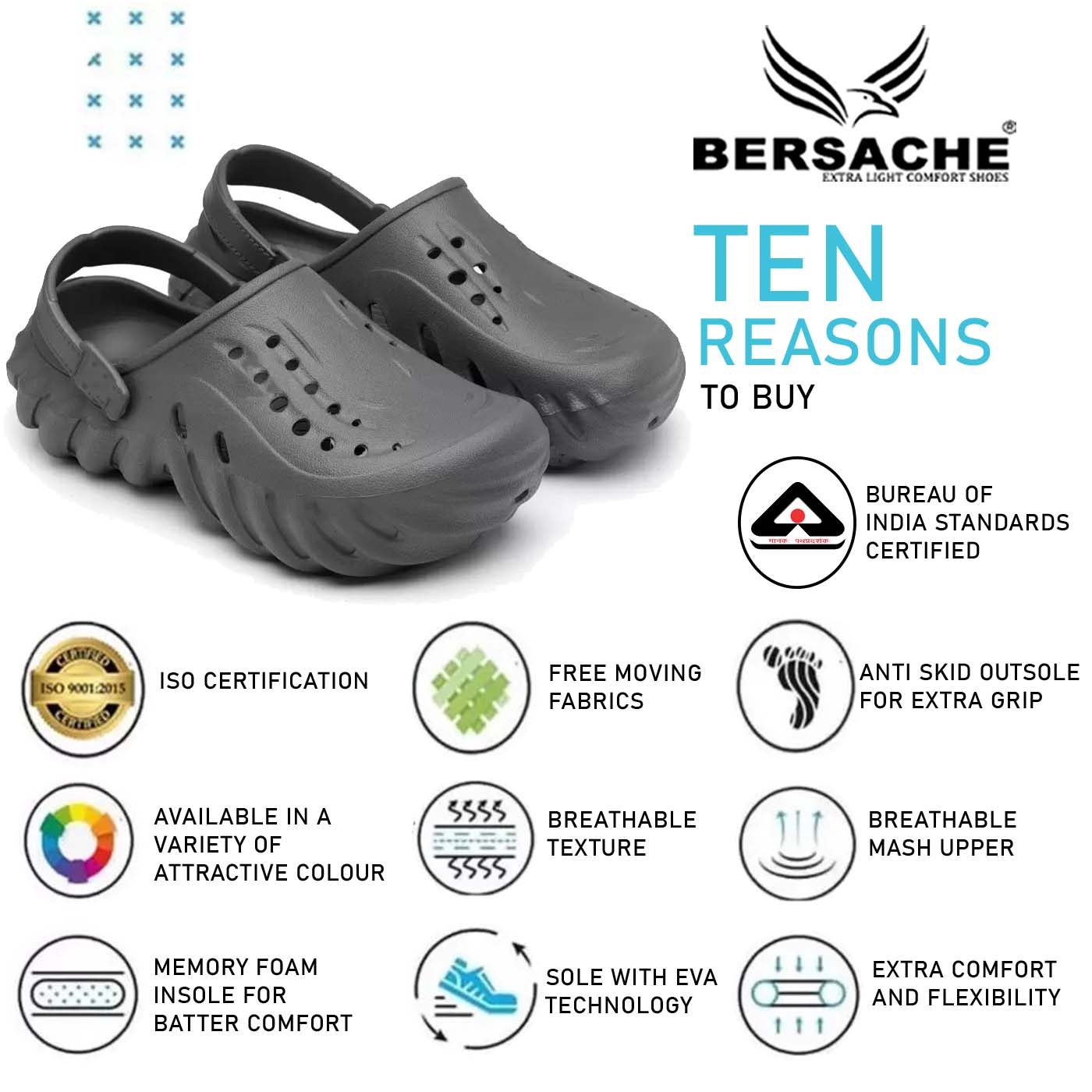 Bersache Comfortable Stylish Flip Flop For Men (6040-Gray)