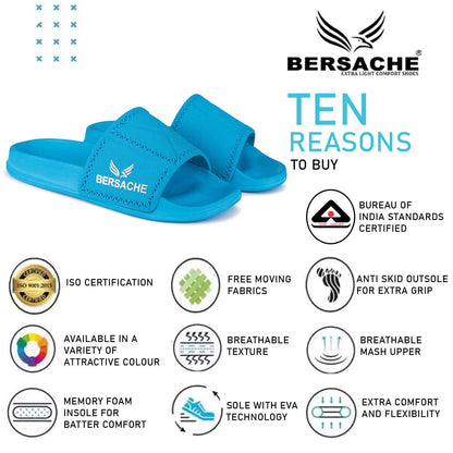 Bersache Comfortable Stylish Flip Flop For Men (6042-Blue)