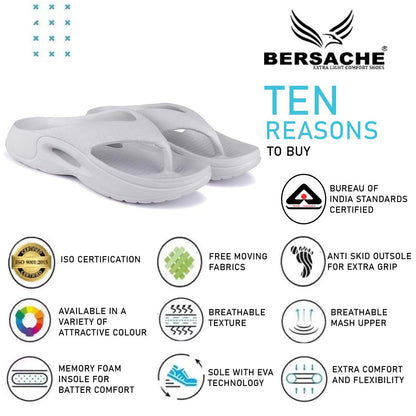 Bersache Comfortable Stylish Flip Flop For Men (6057-Gray)