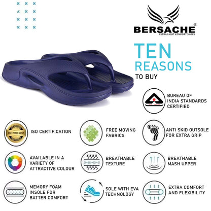 Bersache Comfortable Stylish Flip Flop For Men (6060-Navy)