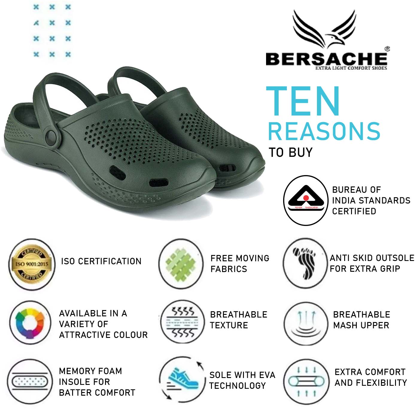 Bersache Comfortable Stylish Flip Flop For Men (6068-Green)