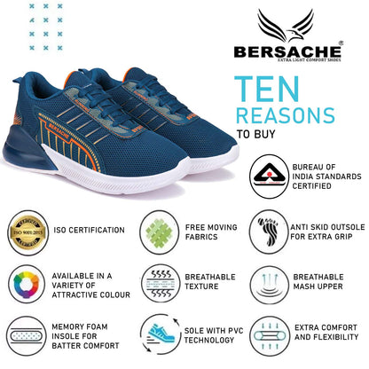 Bersache Sneaker, Loafers ,Casual With Extra Comfort Sneakers For Kids-8018-(Blue)