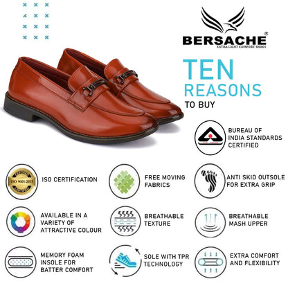 Bersache Sneaker, Loafers ,Casual With Extra Comfort Sneakers For Men's -9090-(Tan)