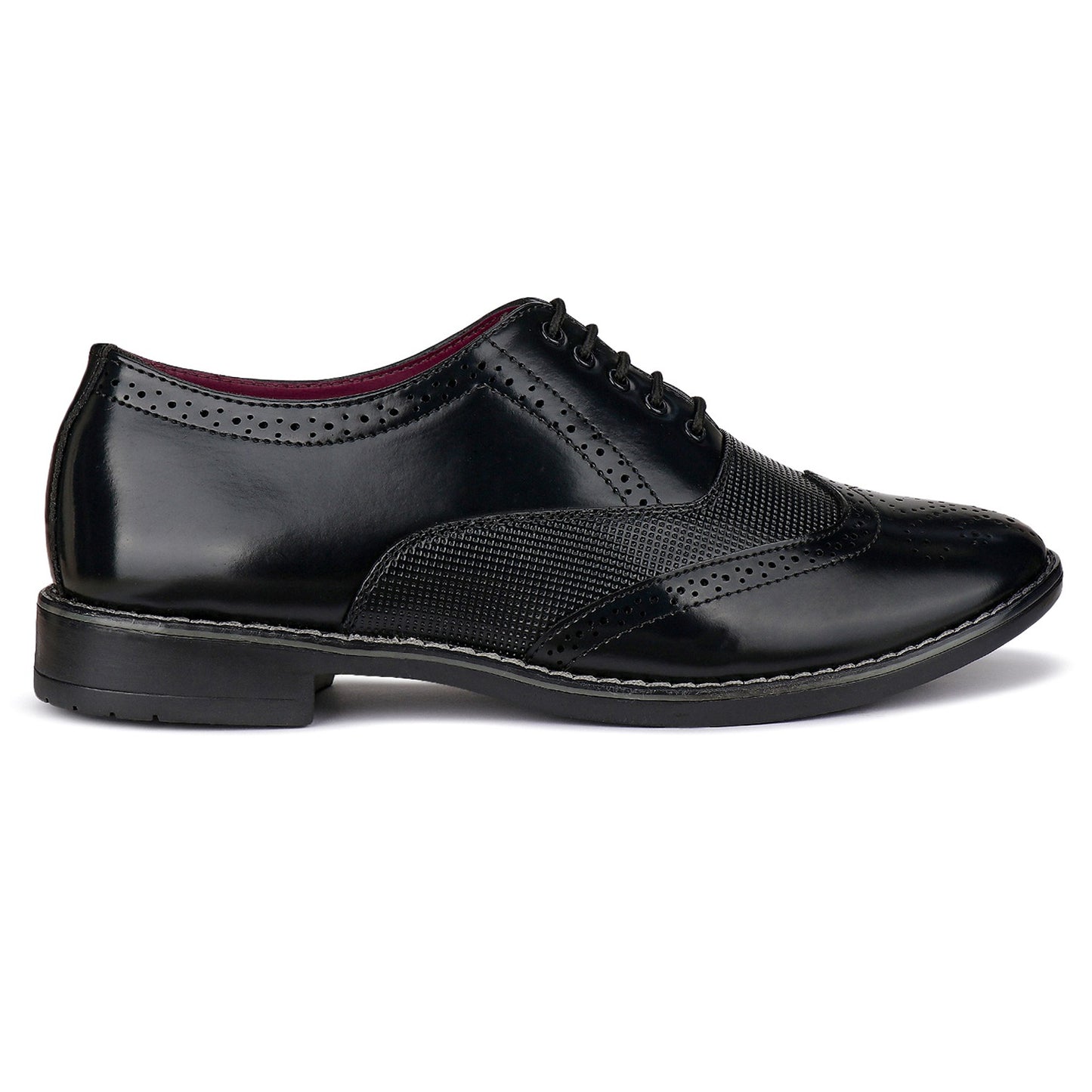 Bersache Lightweight Formal Office Wear Outdoor Shoes For Men (9098-Black)